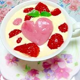 コーヒーぜんざい白玉ハート苺アイス❤